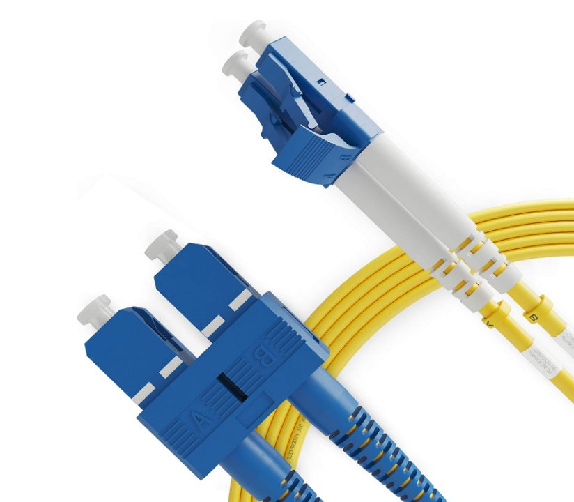 BeyondTech LC/UPC 50/125 - SC/UPC Duplex Fiber Patch Cable 3ft -Single mode